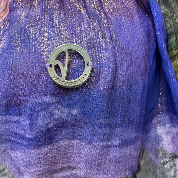 Valtadoros Mykonos Athens Ruffled Multicolor Mini Dress Size Small - Picture 5 of 6